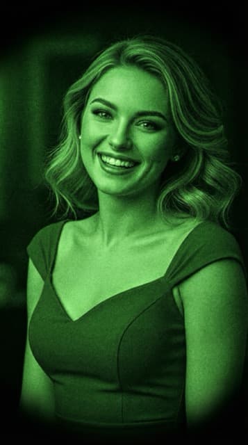 Green phosphor night vision render